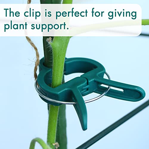 Gardzen 48 Pcs Garden Plant Clips, Plant Support Clips for Securing Plant Stems, Flowers or Climbing Vines to Tomato Cages, Trellis and Plant Support