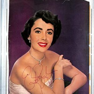 ELIZABETH TAYLOR Signed Autograph Magazine Photo Graded PSA/DNA 10 SLABBED & JSA