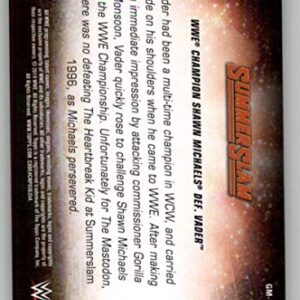 Wrestling Wrestling 2019 Topps SummerSlam Greatest Matches and Moments #GM-13 8/18/96 Champion Shawn Michaels def. Vader #GM-13 NM Near Mint