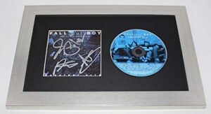 fall out boy believers never die pete wentz patrick stump joe trohman andy hurley group signed autographed music cd compact disc custom framed display loa