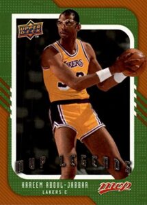 kareem abdul jabbar basketball card (los angeles lakers) 2008 upper deck mvp legends #252