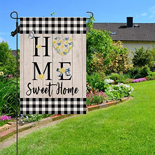 Garden Flag Set of 10 Double Sided 12 x 18 Inch Yard Flag Halloween Small Garden Flags for Outside Christmas Welcome Seasonal Fall Garden Flags Decor for Outdoor Holiday Decorations