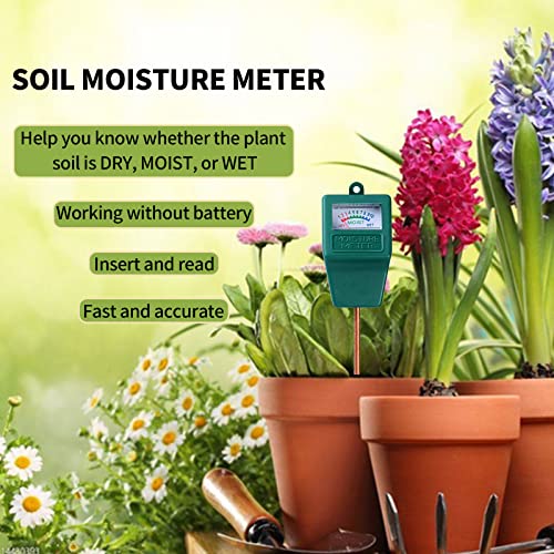 IUSEIT Soil Moisture Meter,Soil Hygrometer for Plants, Soil Water Gauge Meter Indoor Outdoor, Soil Moisture Sensor for Garden, Lawn, Farm Plants Care(Green)