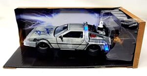 christopher lloyd signed”back to the future 2″ 1:24 delorean bas # wk69109