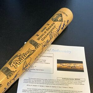 2008 Philadelphia Phillies World Series Champs Team Signed W.S. Bat JSA COA - Autographed MLB Bats