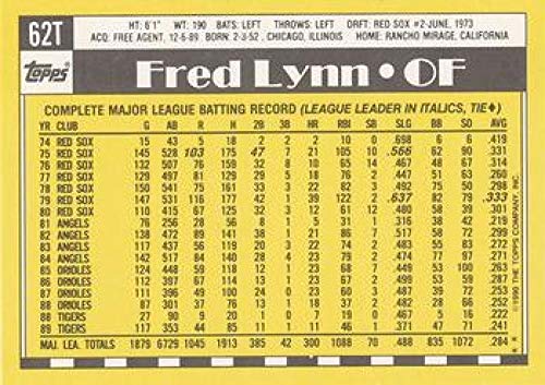 1990 Topps Traded #62T Fred Lynn San Diego Padres MLB Baseball Card NM-MT