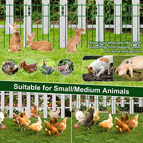 20 Pack Animal Barrier Fence,No Dig Garden Decorative Fence Rustproof Metal Wire Panel Border for Dog Defense Animal Barrier Rabbit Fencing Flower Edging for Yard Landscape Patio Outdoor 20.2ftx17in