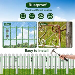 20 Pack Animal Barrier Fence,No Dig Garden Decorative Fence Rustproof Metal Wire Panel Border for Dog Defense Animal Barrier Rabbit Fencing Flower Edging for Yard Landscape Patio Outdoor 20.2ftx17in