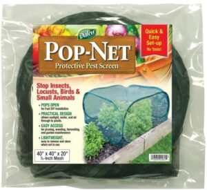 gardeneer by dalen pop-net portable protective enclosure – lightweight and weatherproof – easy diy installation – safeguard your plants against garden pests – 40″ x 40″ x 20″
