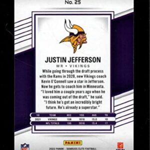 2022 DONRUSS ELITE #25 JUSTIN JEFFERSON NMMT VIKINGS