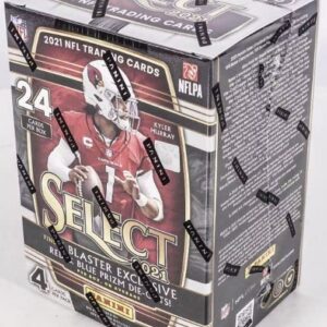 NEW 2021 Panini SELECT Football Cards FACTORY SEALED Blaster Box - 3 Red Blue Die-Cut Prizms and 1 SILVER Prizm Per Box! - Plus Custom Mahomes and Brady Cards Pictured