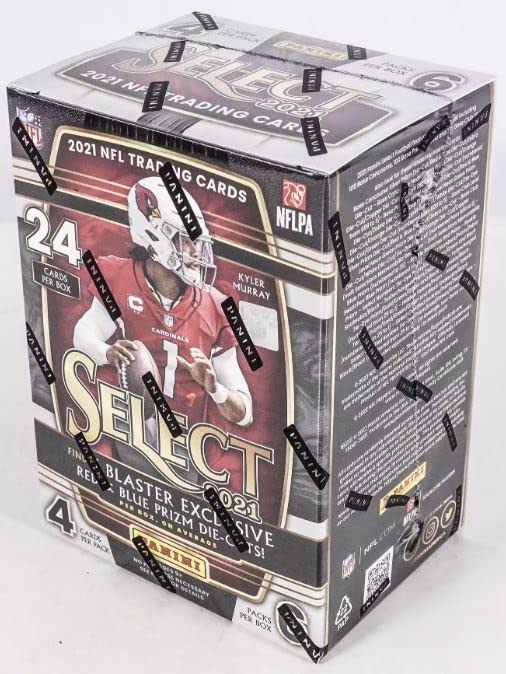 NEW 2021 Panini SELECT Football Cards FACTORY SEALED Blaster Box - 3 Red Blue Die-Cut Prizms and 1 SILVER Prizm Per Box! - Plus Custom Mahomes and Brady Cards Pictured