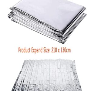 Xccj 6 Pack High Silver Reflective Mylar Film, 83x 52 in, Garden Greenhouse Covering Foil Sheets for Plant Growth, Grow Room, First Aid, Camping, Outdoor Survival