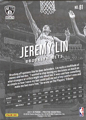 2017-18 Panini Prestige #81 Jeremy Lin Brooklyn Nets Basketball Card