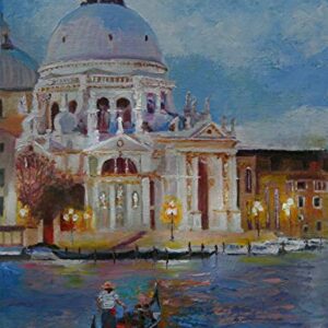 SOLD Santa Maria Cathedral, Venice - Grand Canal by internationally renown painter Yary Dluhos