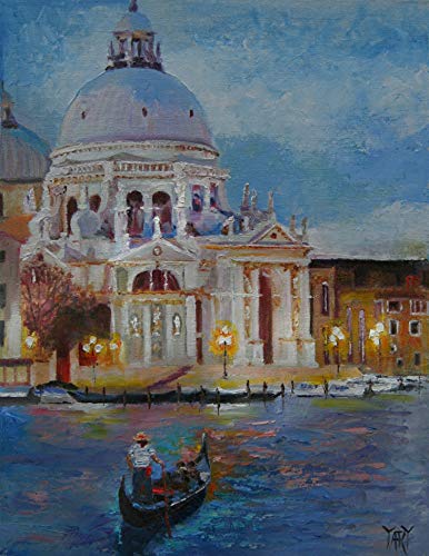 SOLD Santa Maria Cathedral, Venice - Grand Canal by internationally renown painter Yary Dluhos