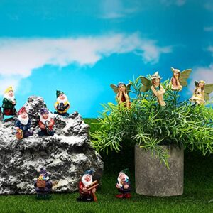 13 Pieces Fairies Gnome Decoration Miniature Fairy Gnome Accessories Fairy Gnome Figurine Decor for Garden Yard Outdoor Home Decoration