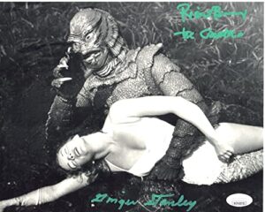 ricou browning & ginger stanley signed 8×10 photo creature from the black lagoon autograph jsa witness