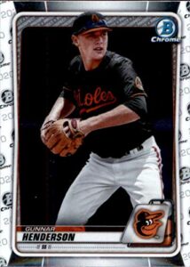 2020 bowman chrome prospects #bcp-134 gunnar henderson baltimore orioles baseball nm-mt