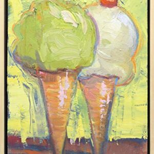 Pistachio Vanilla by Francis Livingston, Original Oil, 10.625" x 8.25" framed