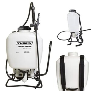 chapin 60114 4-gallon poly backpack sprayer with 3-stage filtration system for fertilizers, herbicides, weed killers and pesticides
