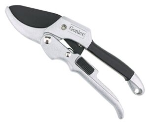 gonicc 8″ professional sk-5 steel blade sharp anvil pruning shears (gpps-1001),less effort. pruning scissors, bonsai cutters