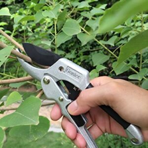 gonicc 8" Professional SK-5 Steel Blade Sharp Anvil Pruning Shears (GPPS-1001),Less effort. Pruning Scissors, Bonsai Cutters