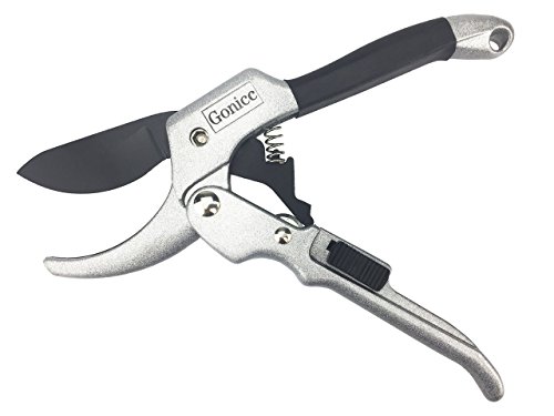 gonicc 8" Professional SK-5 Steel Blade Sharp Anvil Pruning Shears (GPPS-1001),Less effort. Pruning Scissors, Bonsai Cutters