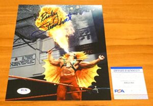 ricky steamboat signed 8×10 pro wrestling photo with psa coa