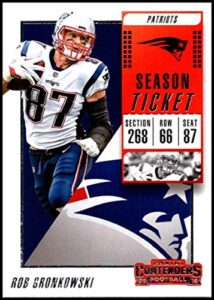 football nfl 2018 panini contenders season tickets #37 rob gronkowski #37 nm+ patriots