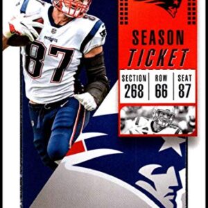 Football NFL 2018 Panini Contenders Season Tickets #37 Rob Gronkowski #37 NM+ Patriots