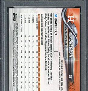 Alex Bregman 2018 Topps Chrome Prism Refractor Baseball Card #195 Graded PSA 10 GEM MINT