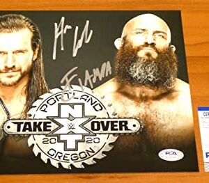 Tommaso Ciampa Adam Cole Signed 8x10 Pro Wrestling Photo with PSA COA