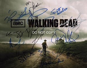 the walking dead cast 11×14 reprint signed poster by 15 lincoln + #2