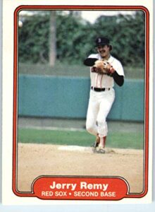 1982 fleer baseball card #304 jerry remy boston red sox official mlb trading card (raw condition – ex or better)