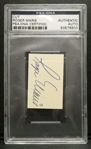 roger maris signed autograph cut psa/dna certified authentic and slabbed