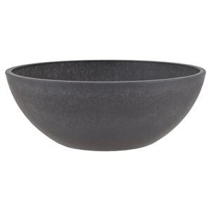 psw arcadia products, centerpiece bowl, fairy garden planter m25dc, 10 inch, dark charcoal