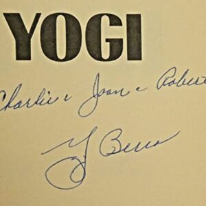 Yogi Berra NY Yankees Baseball HOF Signed Book with JSA COA