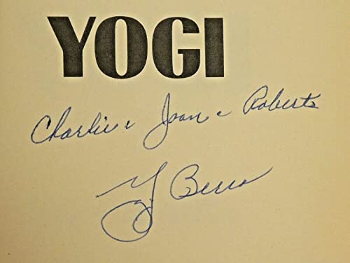 Yogi Berra NY Yankees Baseball HOF Signed Book with JSA COA