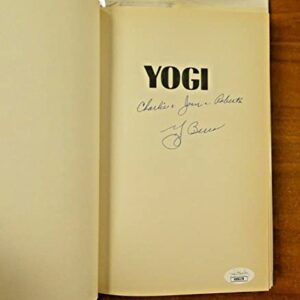 Yogi Berra NY Yankees Baseball HOF Signed Book with JSA COA