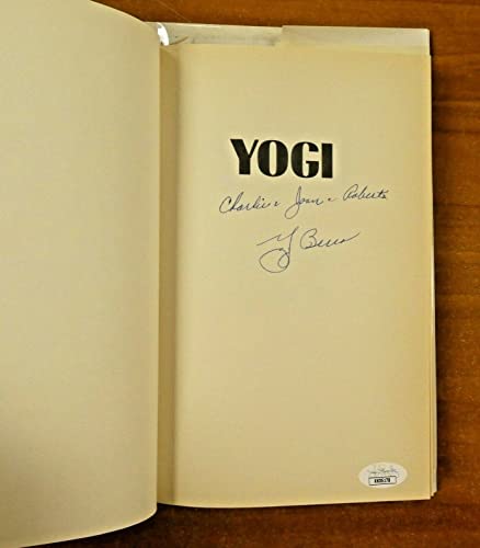 Yogi Berra NY Yankees Baseball HOF Signed Book with JSA COA