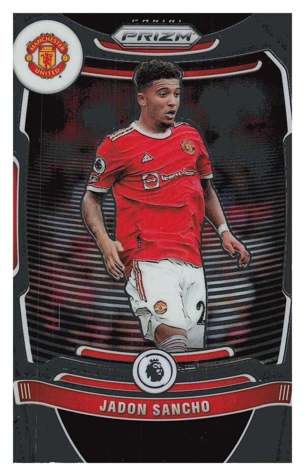 2021-22 PANINI PRIZM PREMIER LEAGUE #277 JADON SANCHO MANCHESTER UNITED SOCCER OFFICIAL TRADING CARD OF THE PRO