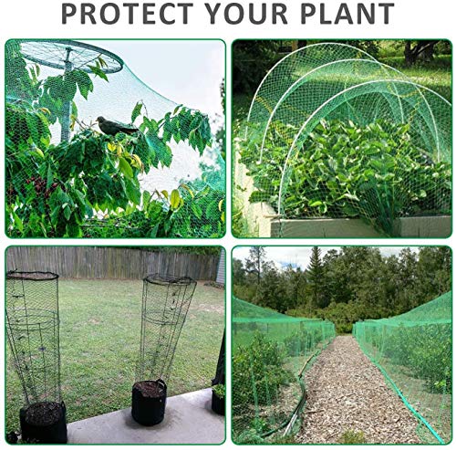 Bird Netting for Garden Protect Vegetable Plants and Fruit Trees, Garden Net Doesn't Tangle and Reusable Fencing Protect Fruit Vegetables from Birds,Deer,Squirrels and Other Animals