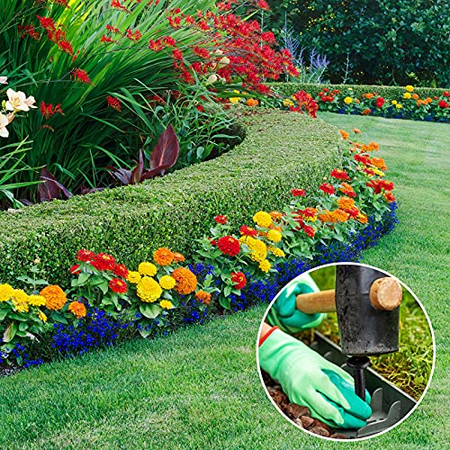 200 Pack 8 Inch Landscape Edging Stakes Plastic Garden Spikes Spiral Nylon Landscape Anchoring Spikes Ground Stakes Lawn Spikes for Paver Edging, Weed Barriers, Turf, House Construction