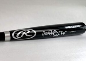 ryne sandberg chicago cubs signed autographed black rawlings baseball bat with jsa coa