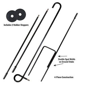 Sports Flags Pennants Company Garden Flag Stand Pole Holder and Rubber Stopper Set