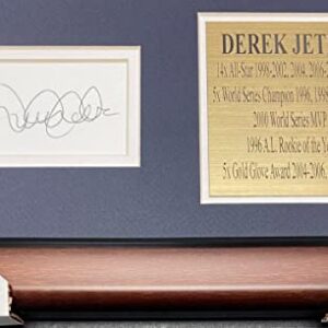 DEREK JETER Autographed Signature Facsimile Reprint Framed 8x10 Photo YANKEES