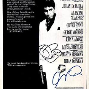 Al Pacino & Steven Bauer Signed Scarface 11x17 Movie Poster Photo Beckett COA