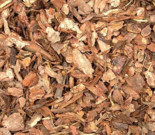 Pine Bark Mulch, 100% Natural Pine Bark Mulch, House Plant Cover Mulch, Potting Media, and More (4qt)