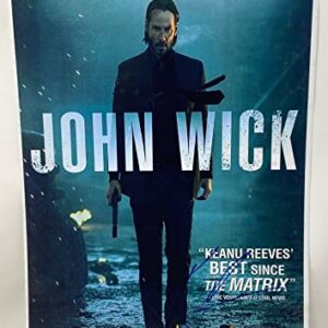 Keanu Reeves Signed Autographed John Wick Movie Poster 12x18 Beckett COA LOA